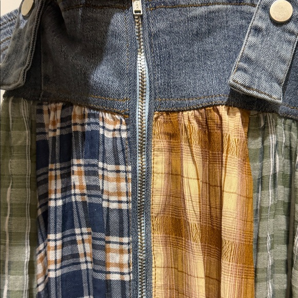 Versatile Denim and Plaid Maxi Dress - Picture 7 of 11